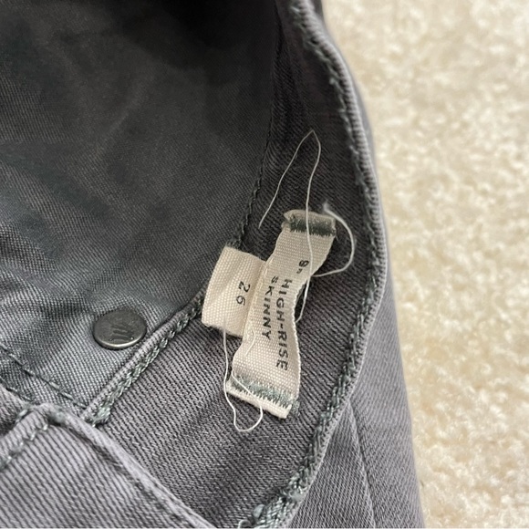 Madewell Jeans Womens 26 Gray 9” High Rise Skinny Denim Raw Hem Stretch Ladies - Picture 4 of 11
